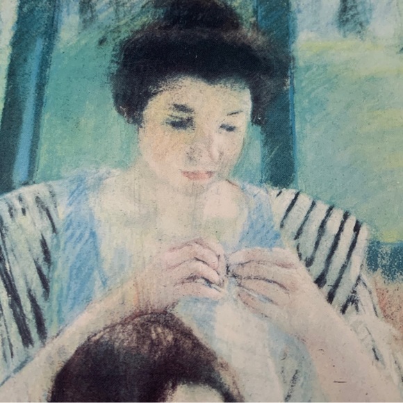 Framed Mother and Child By Mary CassattPrivate Collection 1987 The Bridgman Art - Picture 10 of 11